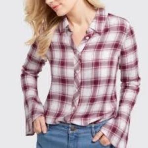 Draper James Plaid Button-Up Shirt